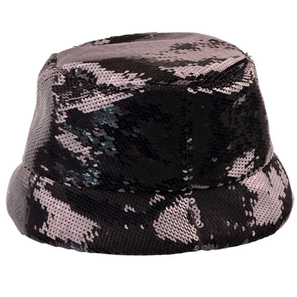 Prada logo-embellished sequined black bucket hat -LARGE main image 6
